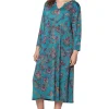 La Cera™ La Cera Paisley Print Long Sleeve Dress Cheap