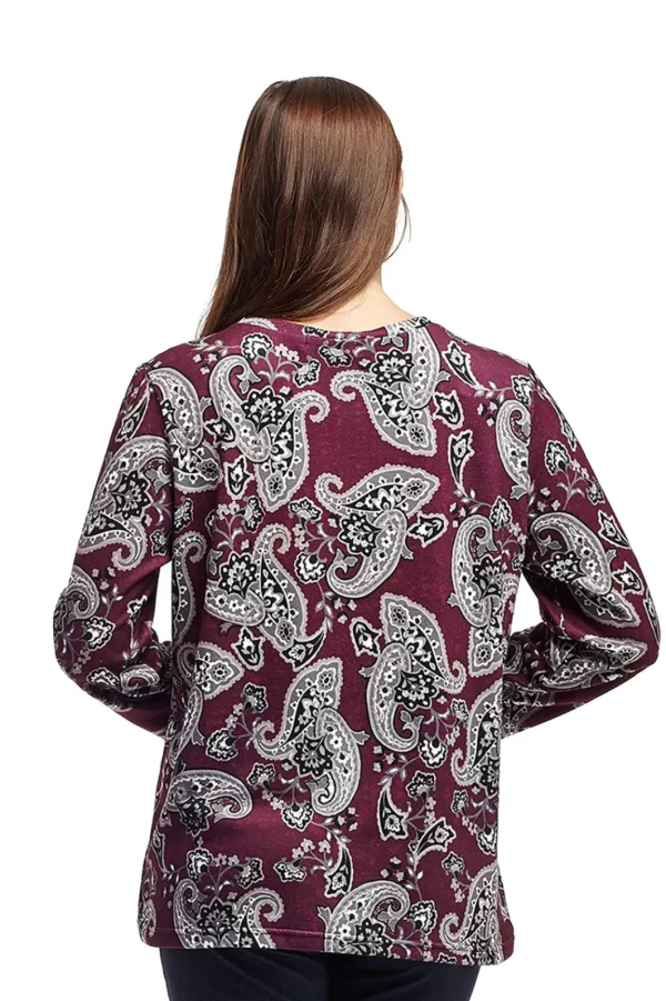 La Cera™ La Cera Paisley Pullover Top Blackberry Online