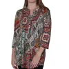 La Cera™ La Cera Persian Paisley Print Tunic Cheap