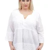 La Cera™ La Cera Plus Size Applique Trimmed Tunic Outlet