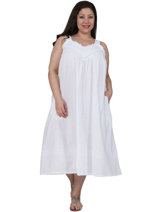 La Cera™ La Cera Plus Size Embroidered Sleeveless Pinafore Gown Shop