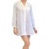 La Cera™ La Cera Plus Size Long Sleeve Cotton Nightshirt Discount