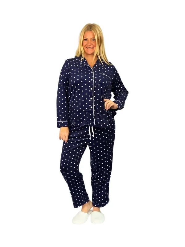 La Cera™ La Cera Plus Size Sheered Minky Fleece Pj Set Store