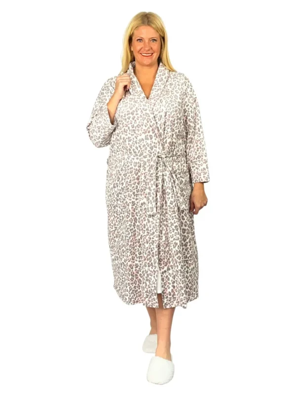 La Cera™ La Cera Plus Size Silky Shee Minky Wrap Robe Hot