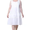 La Cera™ La Cera Plus Size Sleeveless Tiered Chemise Flash Sale