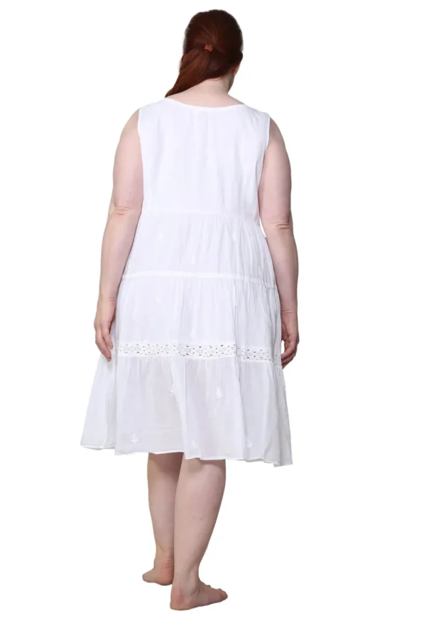 La Cera™ La Cera Plus Size Sleeveless Tiered Chemise Flash Sale