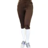 La Cera™ La Cera Plus Size Stretch Knit Capri Brown Fashion