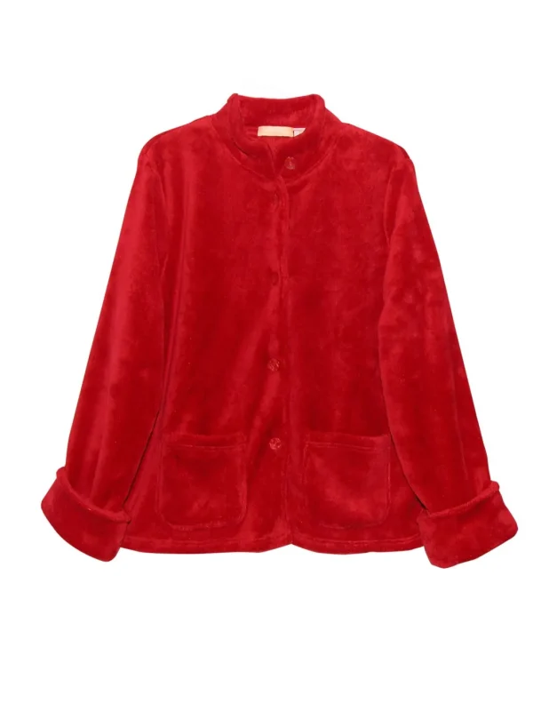 La Cera™ La Cera Plush Bed Jacket New