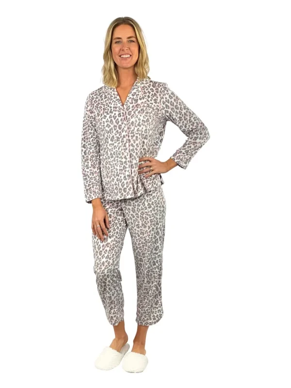 La Cera™ La Cera Sheered Minky Fleece Pj Set Store