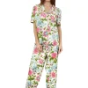 La Cera™ La Cera Short Sleeve English Garden Print Cotton Pajama Set Shop