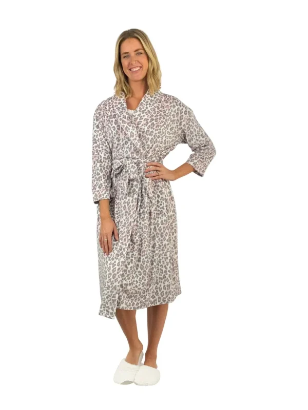 La Cera™ La Cera Silky Shee Minky Wrap Robe Fashion