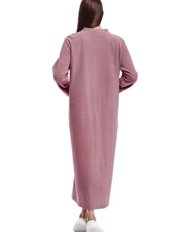 La Cera™ La Cera Snap Front Fleece Robe Best