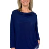 La Cera™ La Cera Solid Cowl Neck Top Store