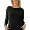 La Cera™ La Cera Solid Cowl Neck Top Best