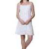 La Cera™ La Cera Spaghetti Strap Embroidered Chemise Best Sale