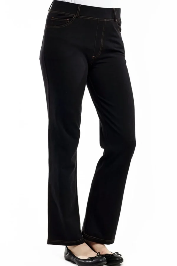 La Cera™ La Cera Stretch Knit Boot Cut Pant Flash Sale