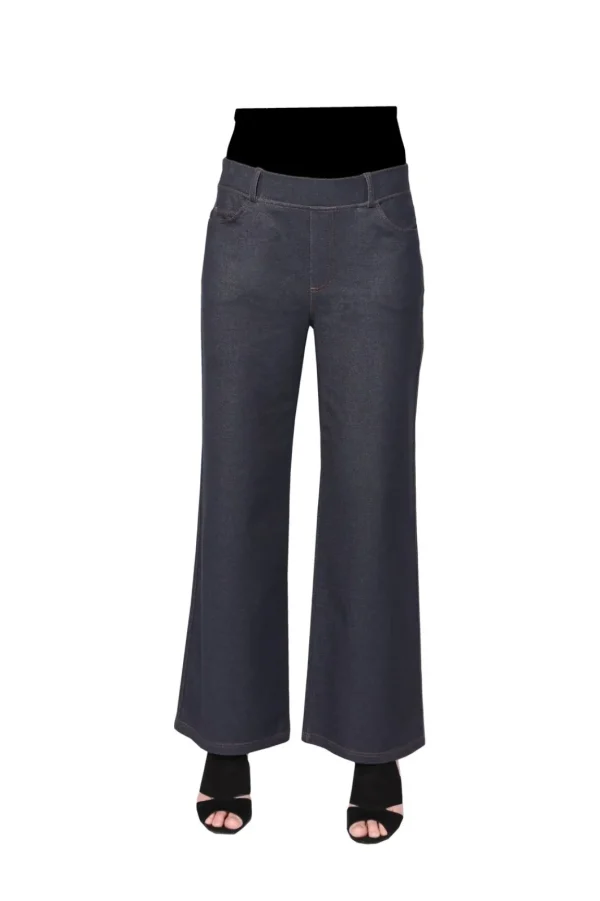 La Cera™ La Cera Stretch Knit Wide Leg Pant Cheap