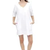 La Cera™ La Cera White Embroidered Cover Up Cheap