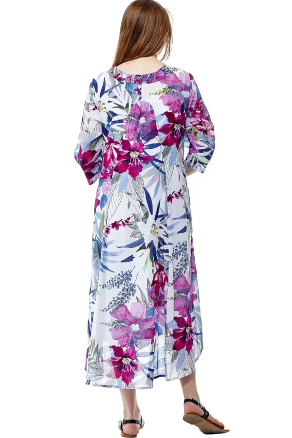 La Cera™ La Cera Women'S High-Low Printed Caftan Store