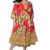 La Cera™ La Cera Women'S Plus Size High-Low Butterfly Printed Caftan Red Butterfly New