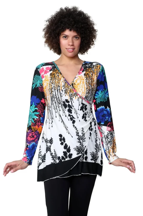 La Cera™ La Cera Wrap Tunic Multi Best