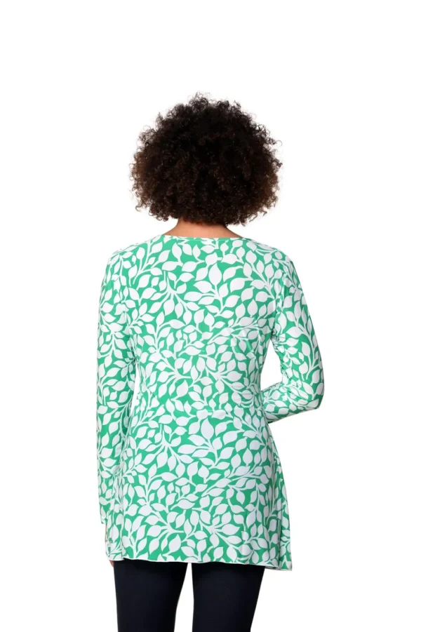 La Cera™ La Cera Wrap Tunic Green Discount