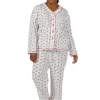 La Cera™ Long Sleeve Mistletoe Plus Size Pj Set Ivory Online