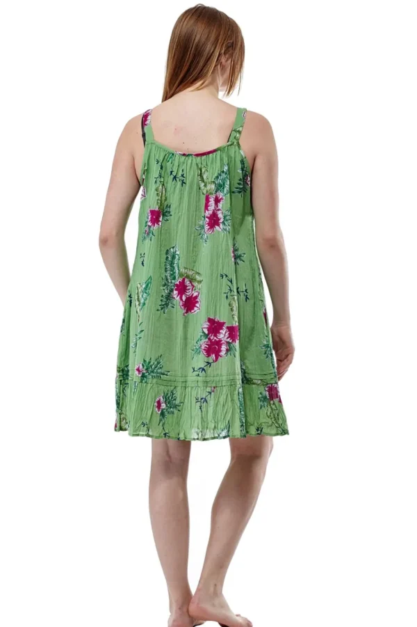 La Cera™ Mint Floral Chemise Sale