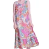 La Cera™ Paisley Print Scoop Neck Gown With Pockets Best Sale