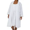 La Cera™ Plus Size 100% Cotton Embroidered Robe Shop