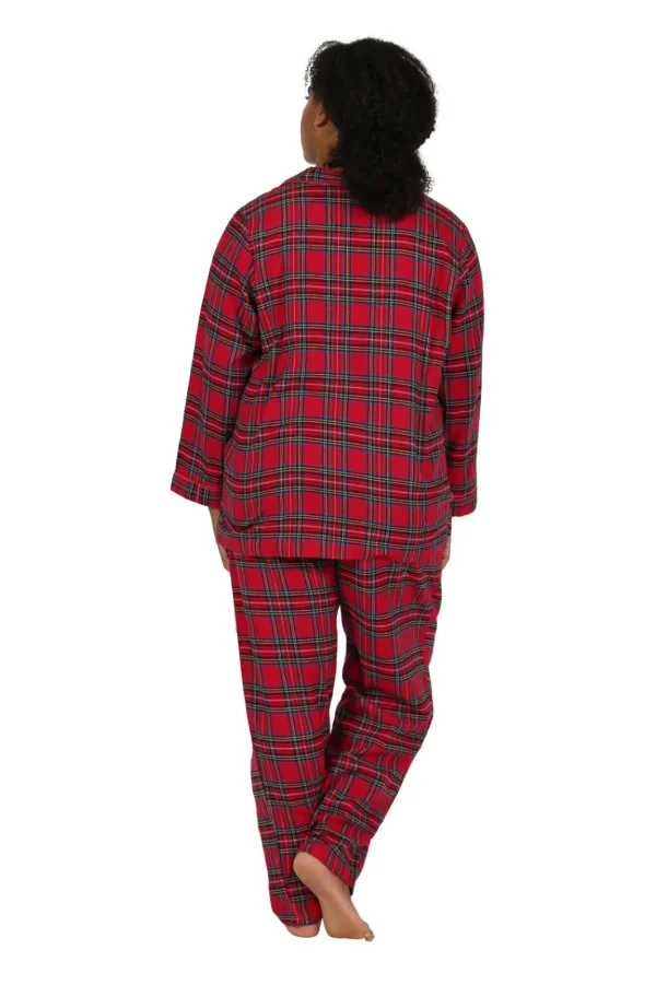 La Cera™ Plus Size 100% Cotton Yarn Dyed Plaid Flannel Pajama Set Online