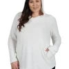 La Cera™ Plus Size Cozy Hooded Tee Cheap