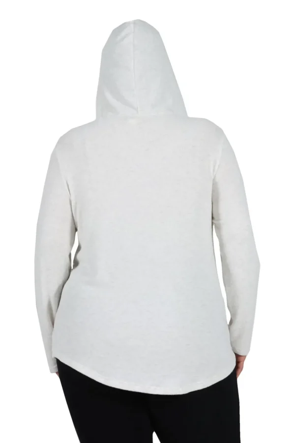 La Cera™ Plus Size Cozy Hooded Tee Cheap