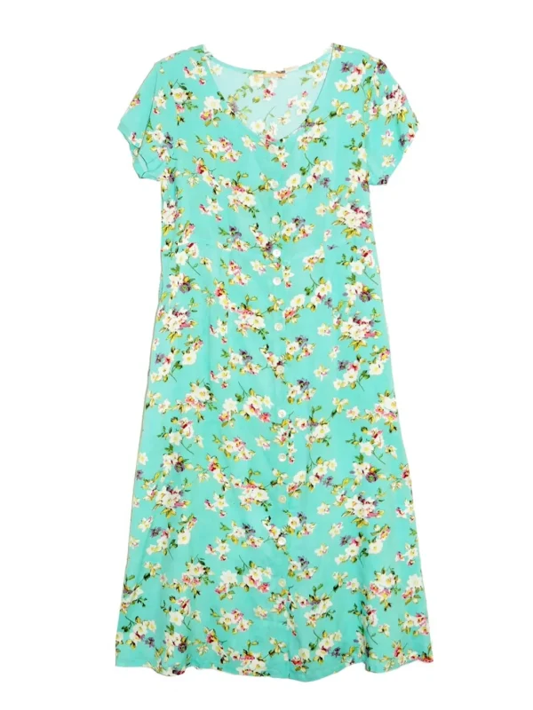 La Cera™ Plus Size La Cera Button Front Short Sleeve Dress Mint Flash Sale