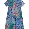 La Cera™ Plus Size La Cera Cotton Floral Jersey Knit A-Line Dress Shop