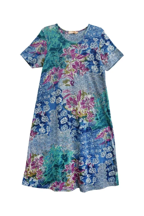 La Cera™ Plus Size La Cera Cotton Floral Jersey Knit A-Line Dress Shop