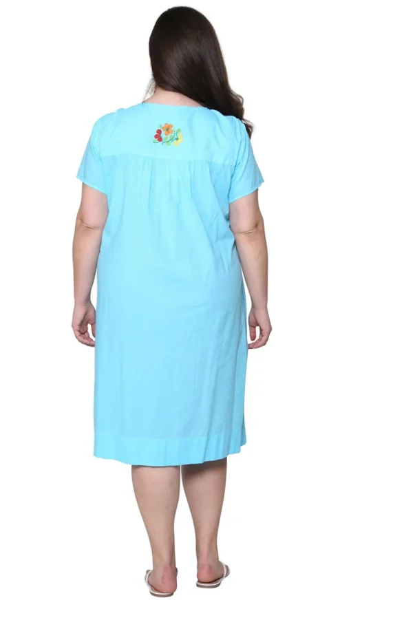 La Cera™ Plus Size La Cera Embroide Short Sleeve Dress New