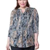 La Cera™ Plus Size La Cera Malabar Batik Print Tunic Sale