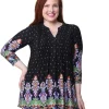 La Cera™ Plus Size La Cera Renaissance Paisley Print Tunic Sale