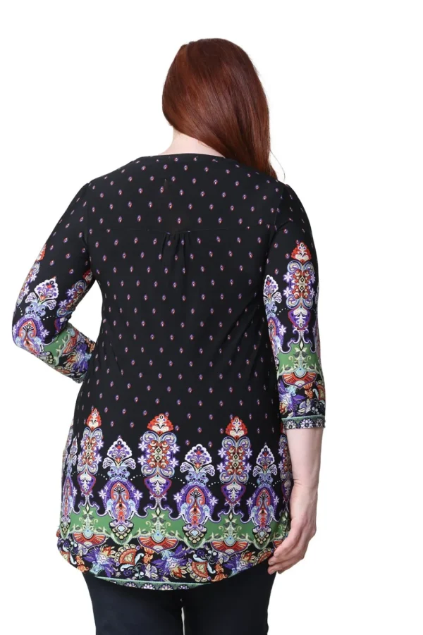 La Cera™ Plus Size La Cera Renaissance Paisley Print Tunic Sale