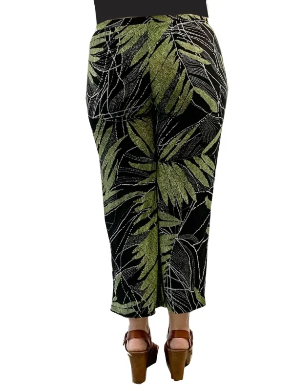 La Cera™ Plus Size La Cera Savannah Palm Print Cropped Pant Online