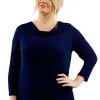 La Cera™ Plus Size La Cera Solid Cowl Neck Top Shop