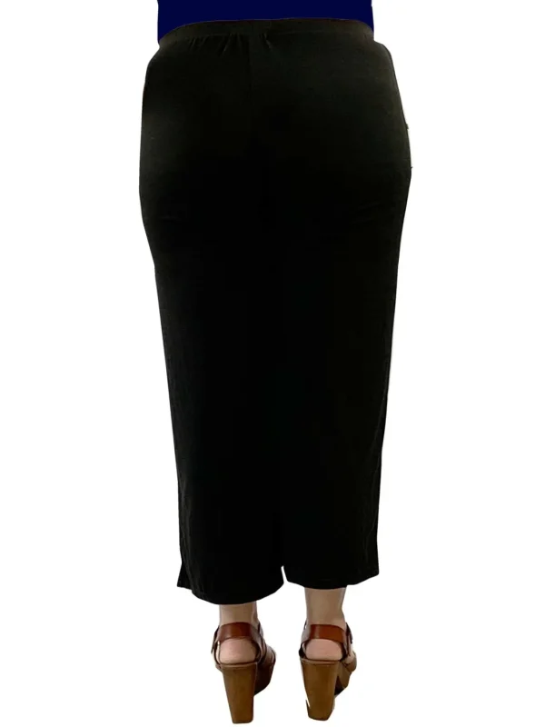 La Cera™ Plus Size La Cera Solid Cropped Pant Fashion