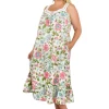 La Cera™ Plus Size Lace Trimmed 100% Cotton English Garden Print Gown Online