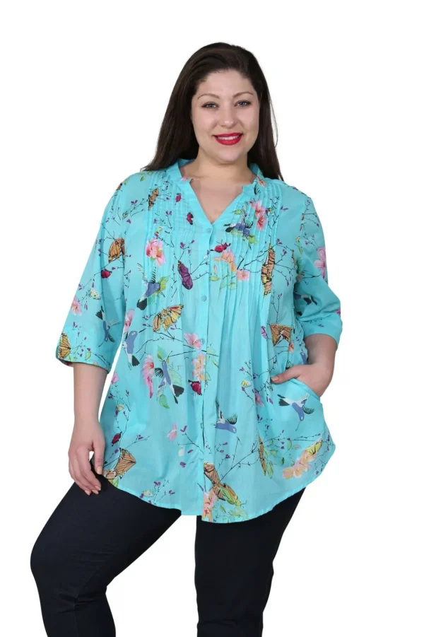 La Cera™ Plus Size Nature At It'S Best Release Print Tunic Sale