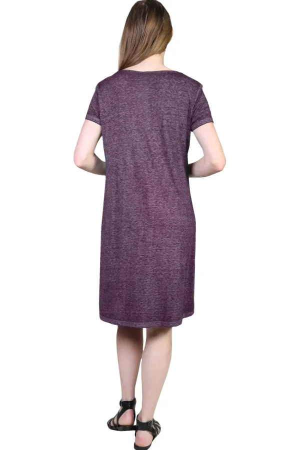 La Cera™ Plus Size Soft & Supple Knit Dress With Lace Trim Cheap