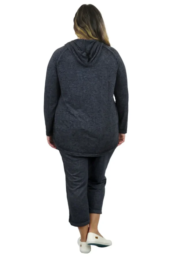 La Cera™ Plus Size Soft & Supple 2-Piece Hooded Knit Sweatpants Set Outlet