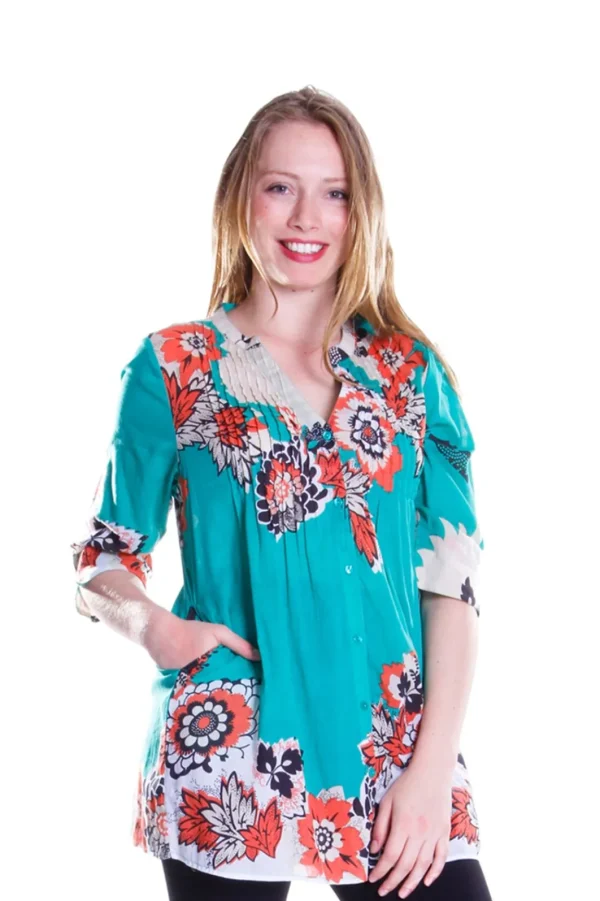 La Cera™ Pop Art Floral Release Print Tunic Sale