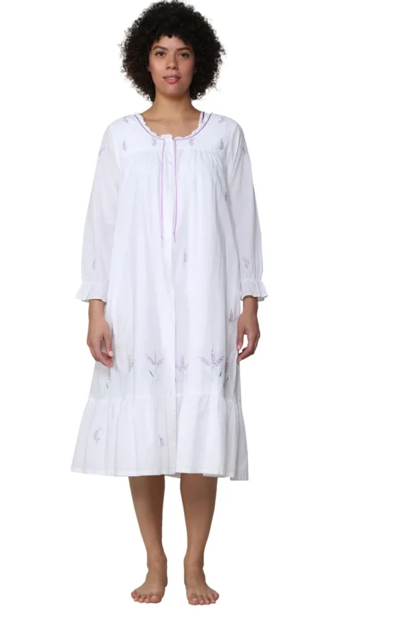 La Cera™ Scoop Neck Embroidered Robe Discount