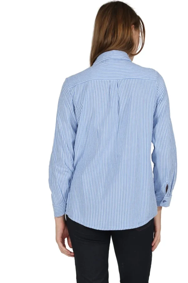 La Cera™ Seersucker Embroide Button Front Shirt Sale